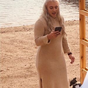 Callahan Cream Long Sleeve Dress